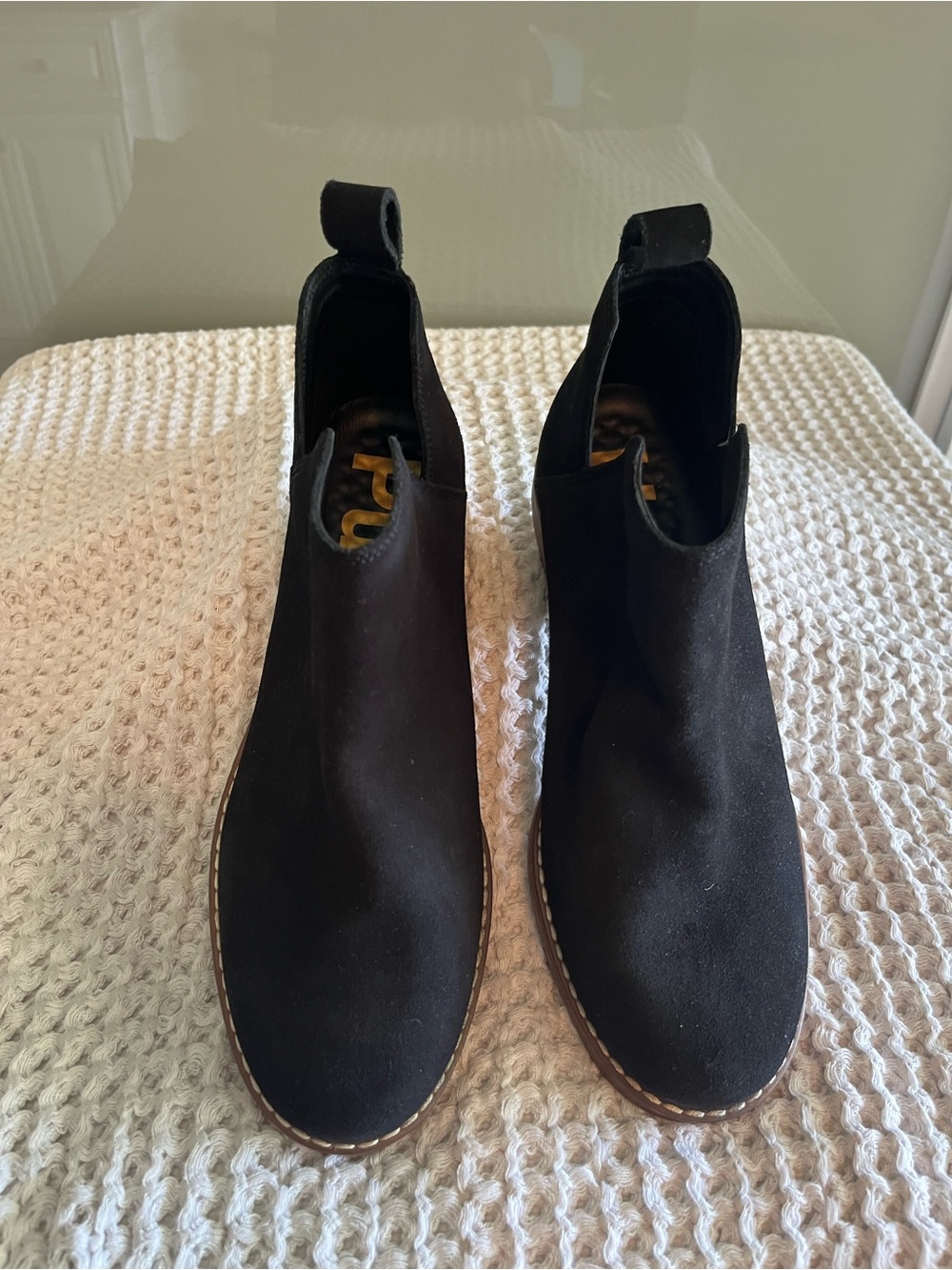 Black Suede Chelsea Boots - womens slip ins hush puppies 478